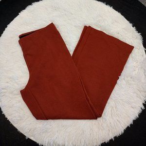 Carolina Belle Montreal | Rust-Colored Elastic Waist Flare Leg Pull-On Pants